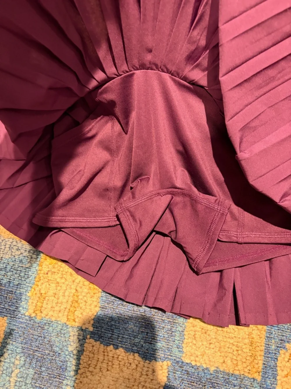 ALO NWOT Plum Pleated Skirt